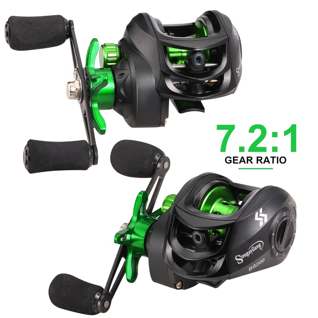 Versatile Quality Sougayilang Fishing Reel 7.2:1 Gear Ratio Baitcasting Metal Handle Freshwater/Saltwater Have Purpose - Image 5