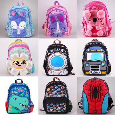 ♚Ready Stock Hot Sale♚Australian Schoolbag smiggle Elementary School Student Schoolbag Spiderman Mickey Koala Medium Backpack Reduce Burden Ultra-Light Backpack Anime Merchandise