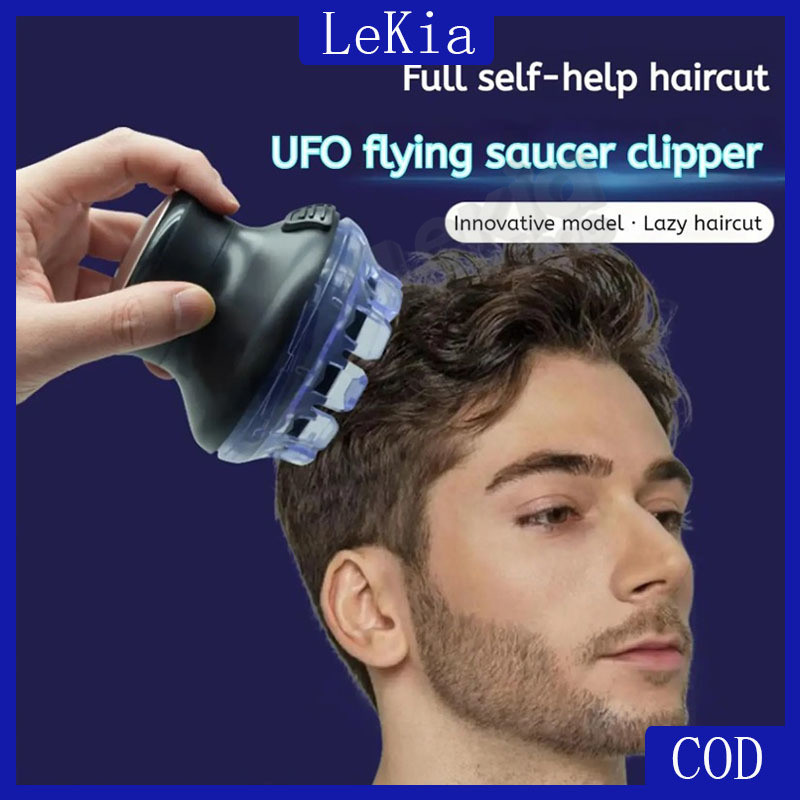 Wireless Circular Hair Clipper Cordless 3-12mm Lengths Adjust Self-Haircut Kit 360°Safe Pemangkas Rambut Pencukur Rambut