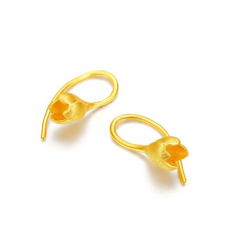 Emas 916 Subang / Emas 916 Anting-anting | Gold 916 Hoop Flower Earrings