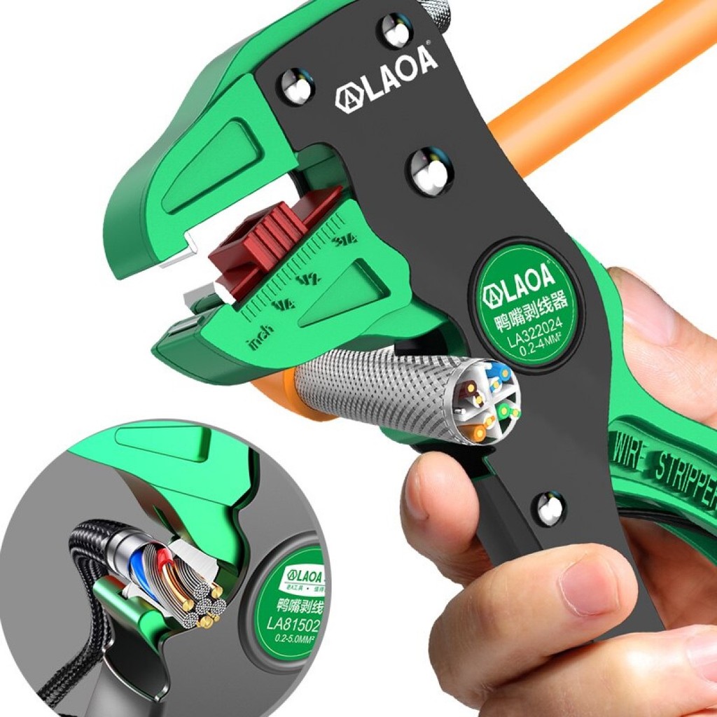 Build Professional 1pc Automatic Wire Stripper Cutter 2 1 Tool Adjustable 0.2-4mm² Electrical Cable Stripping T - Image 4