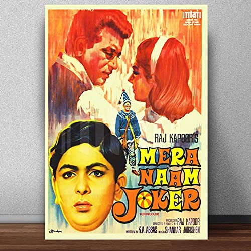 Bollywood Posters Mera Naam Joker Movie Poster Classic Collection Of Hindi Movies Canvas Print Wall Art Multi color