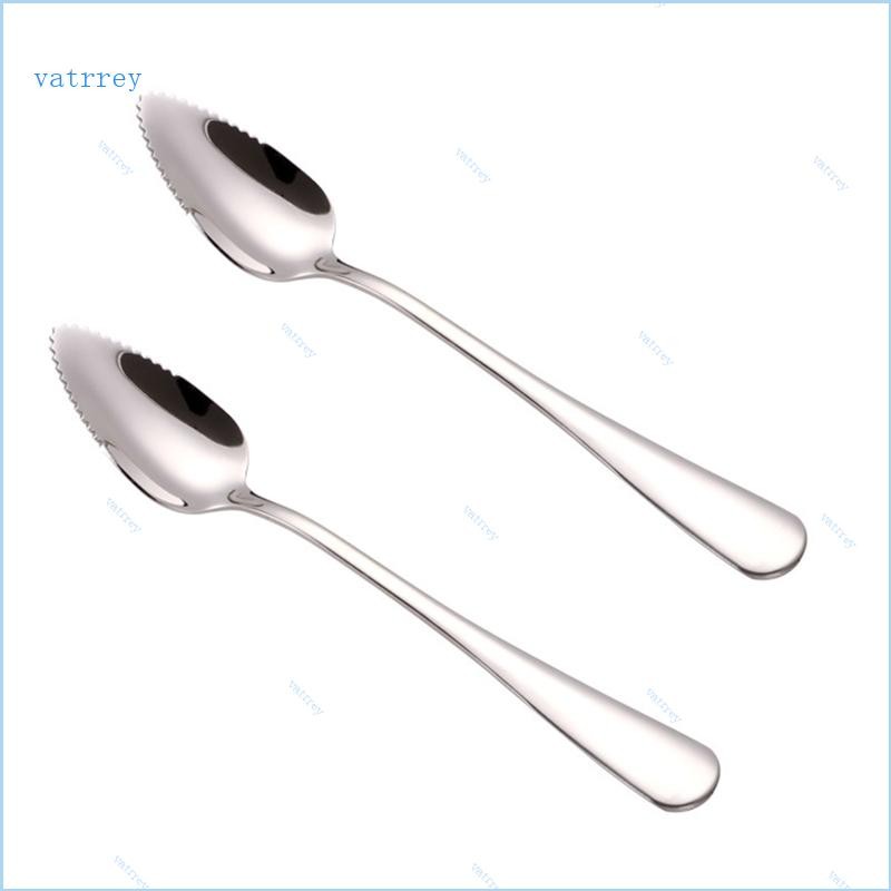 VA 2 Pack Serrated Grapefruit Spoons Suitable for Citrus Fruits Kiwi Salads Dessert