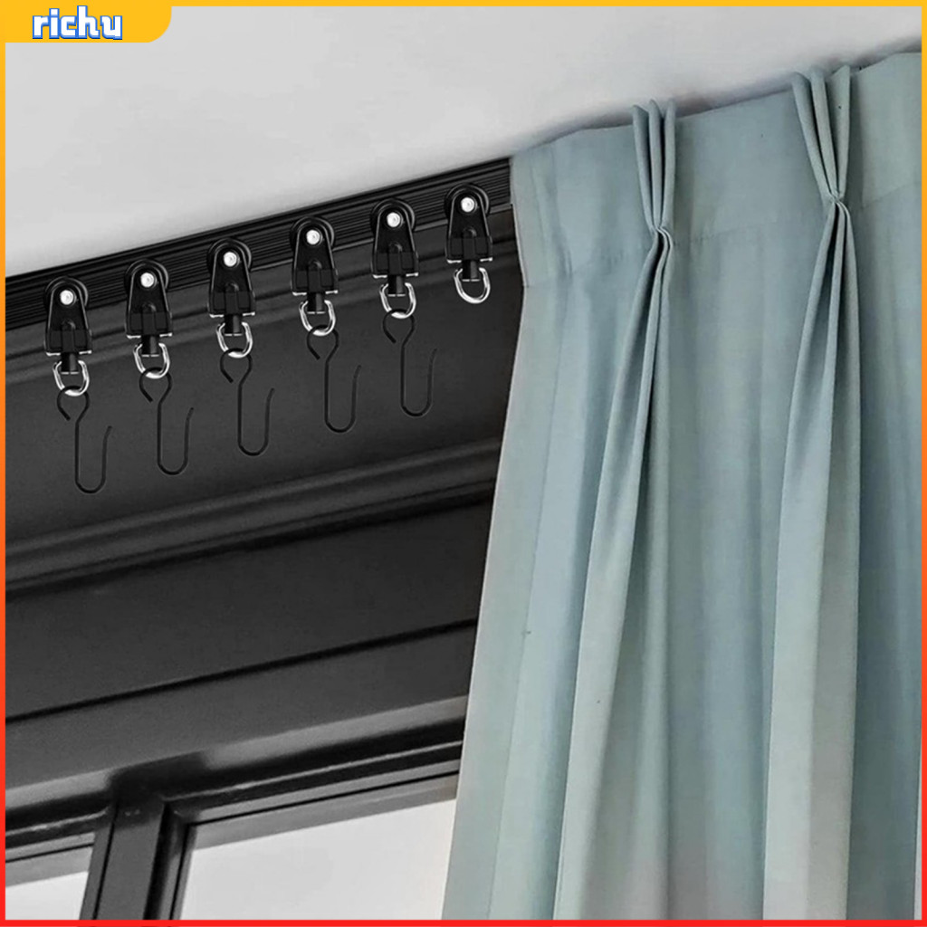 [Richu] Flexible Curtain Rod Bay Window Curtain Solution Versatile Ceiling Curtain Track System for Rvs Trailers Easy Installation Adjustable Rail for Bay Windows Room Dividers