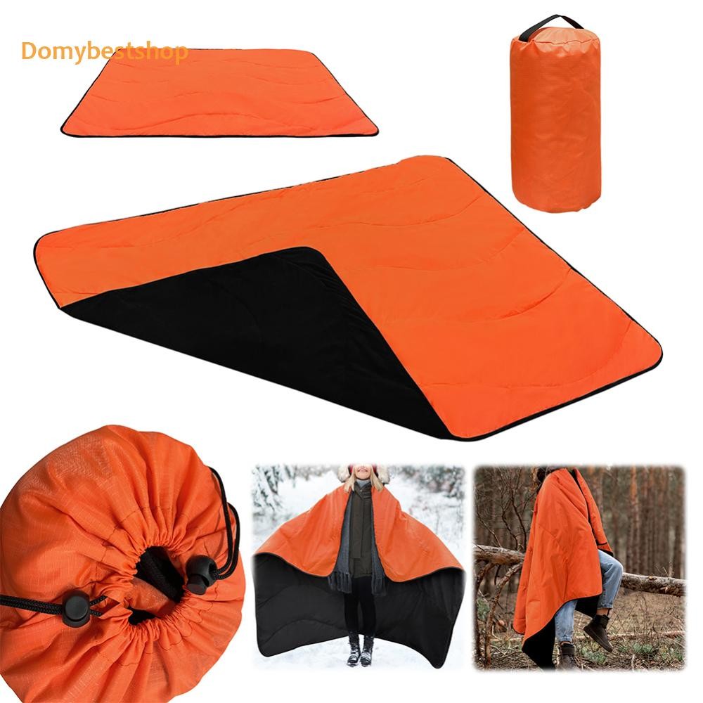 Camping Windproof Blanket Waterproof Outdoor Stadium Blanket Tear-Resistant Folding Thermal Blanket for Cold Weather [Domybestshop.my]