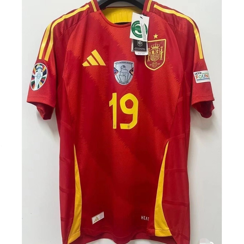 24 / 25 Spain home football jersey national team jersey far Jersey European national team shirt final Lamine Yamal #19 Rodrigo #16 Ra L #7