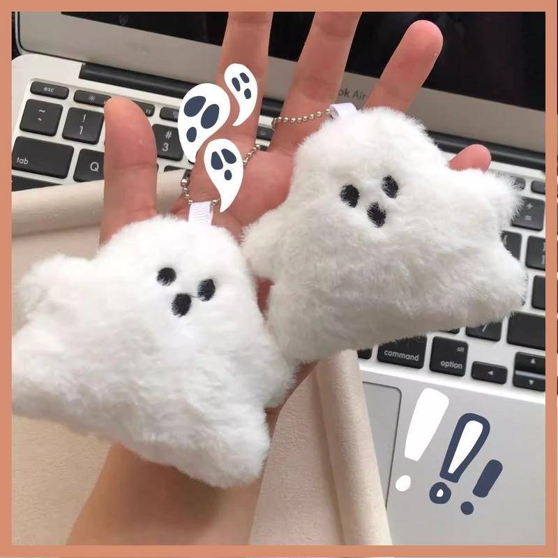 Halloween Gift Cute Keychain Plush Ghost Pendant Bag Keychain Fun Couple Girlfriend Gift Accessories