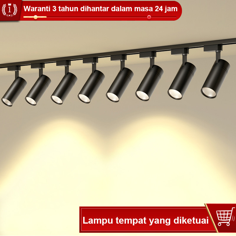Lampu sorot trek LED 220V 10W / 20W / 30W / lampu siling untuk pameran pencahayaan kedai / hiasan rumah