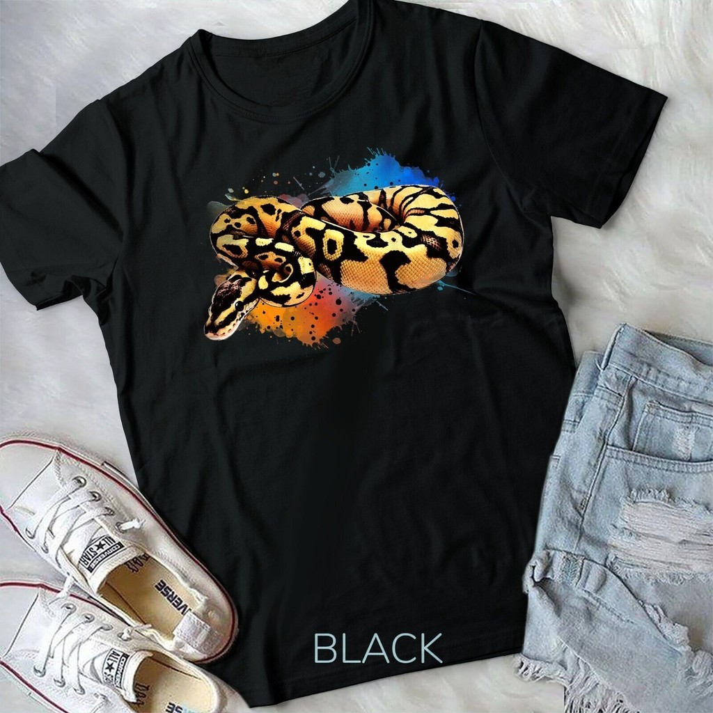 Ball Python Watercolor Reptile Keeper Paint Splash Unisex T-Shirt