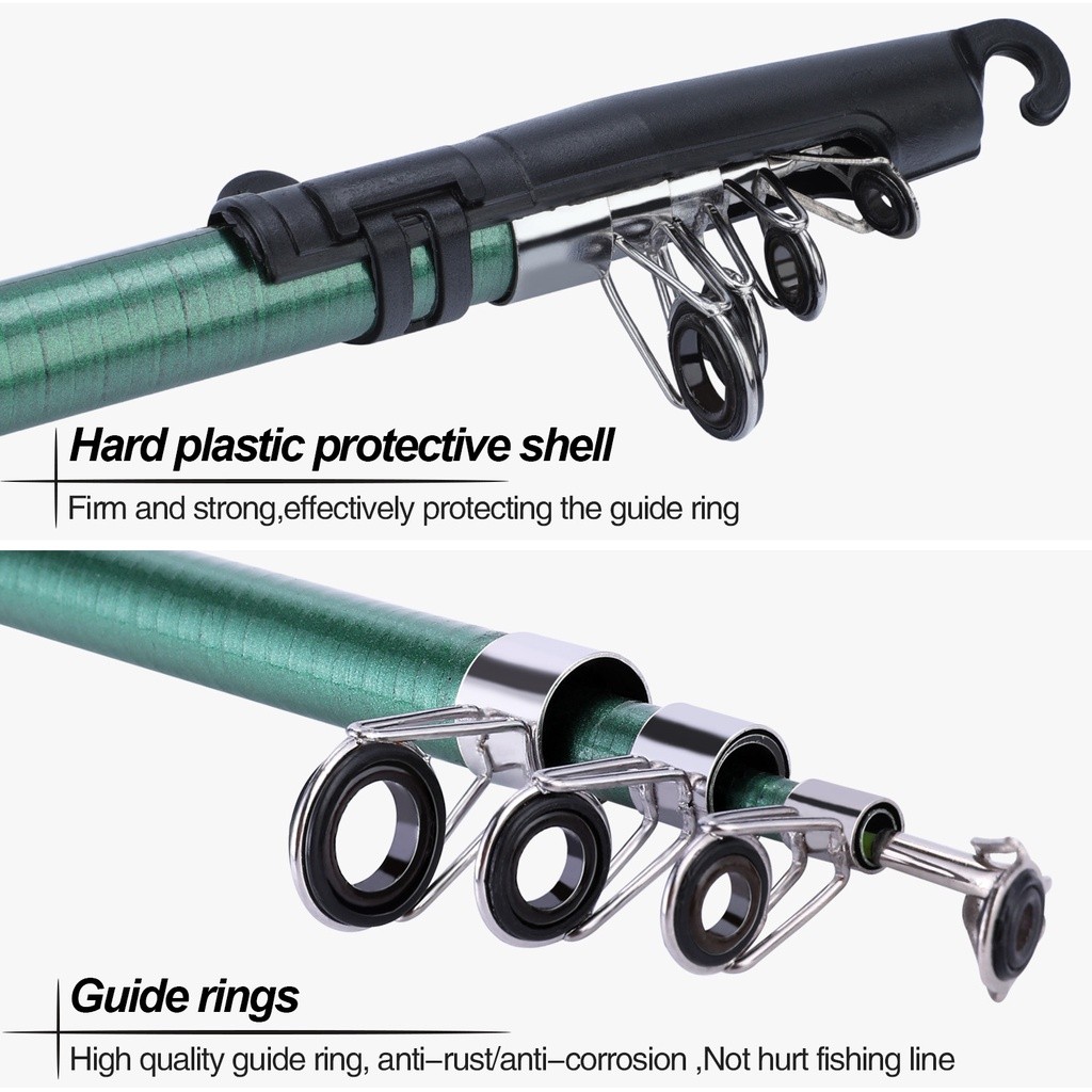 Sougayilang Spinning Telescopic Fishing Rod - 5 Colors For Freshwater Fishing (1.8M/6ft)