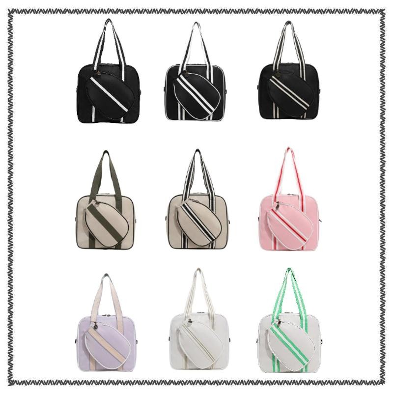 [MCA] Pickleball Bag Pickleball Racket Storage Bag with Zipper Outdoor Bag Pickleball Racquet Carrying Bag Pickleball Handbag