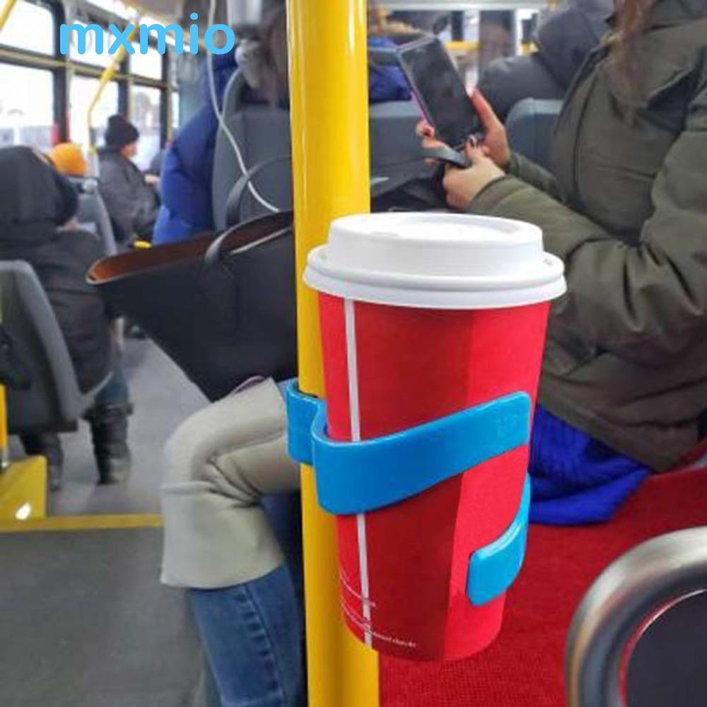 MXMIO Portable Cup Holder, Plastic Convenient Transit Cup Holder, Easy To Install Adjustable Durable Mug Stand Cup Clip Subway Buses