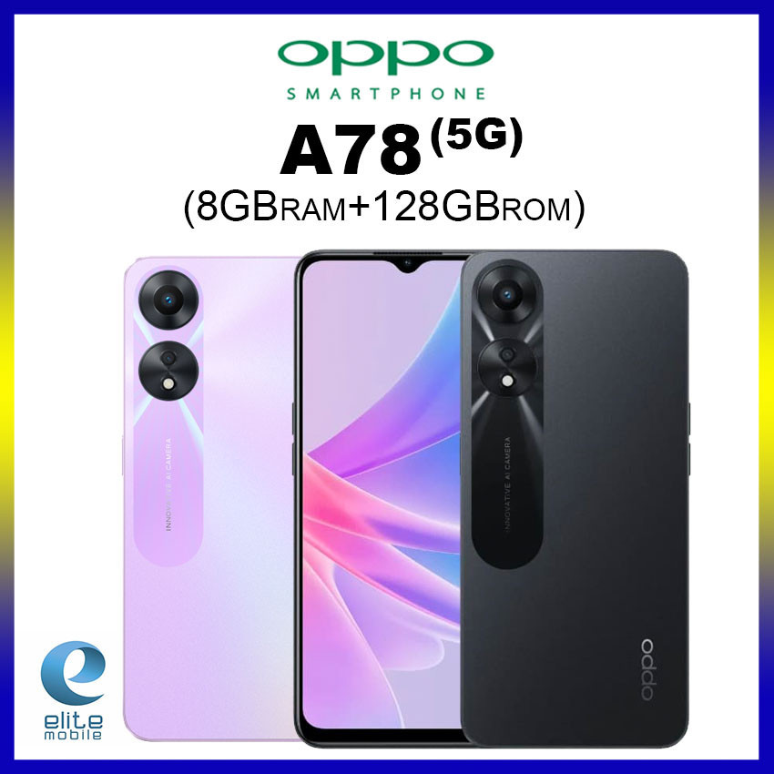 OPPO A78 5g Smartphone (8GB RAM + 128GB ROM)Up to 16GB RAM (Including 8GB Extended RAM) Dual Stereo Speakers 33W SUPERV