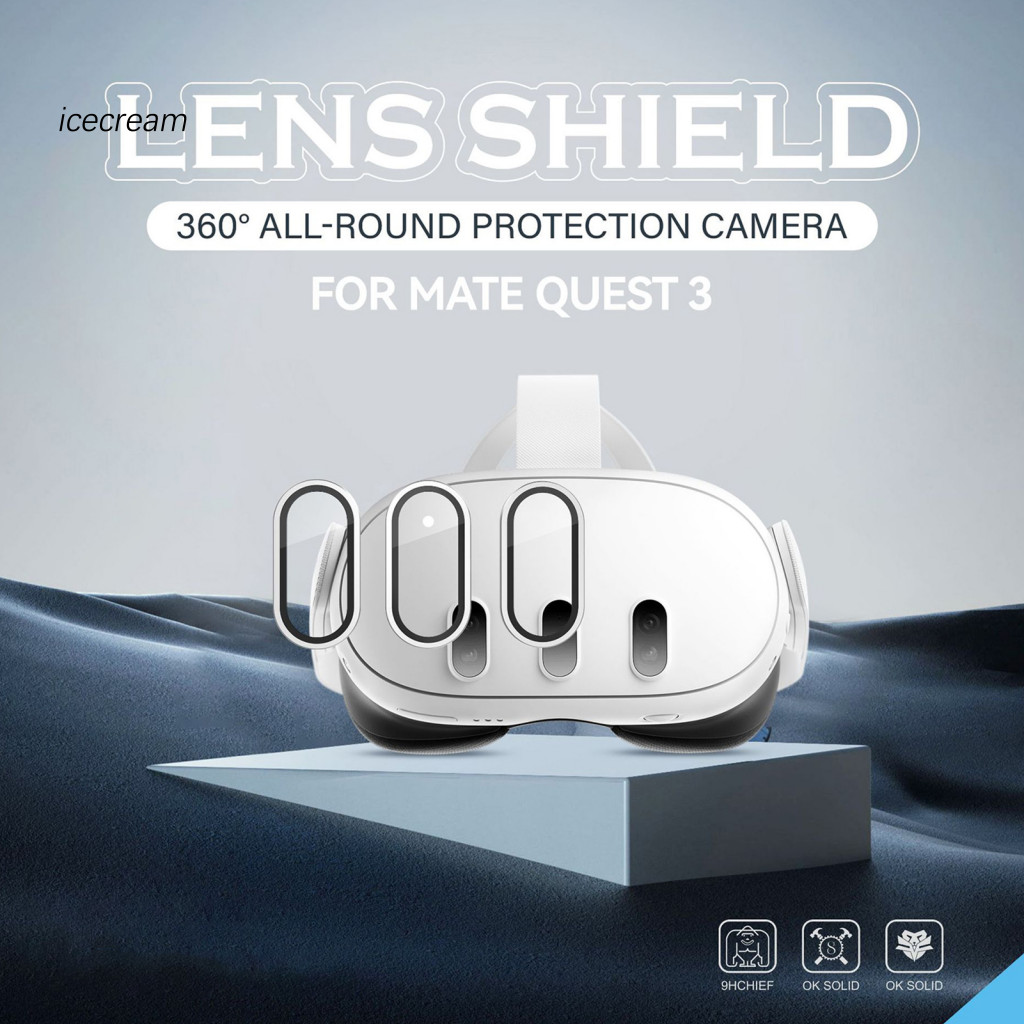 Tempered Glass Camera Lens Protector Anti-fingerprint Barrier Technology Meta Quest 3 Camera Lens Protector Thin 9h Tempered Glass Anti-scratch Full Coverage for Ultimate