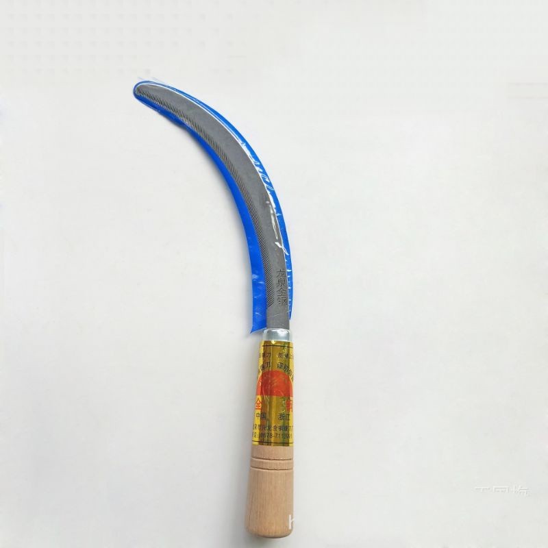 small saw sickle with wooden handle small serrated grass cutter even knife PISAU SABIT PADDY SICKLE PISAU PADI