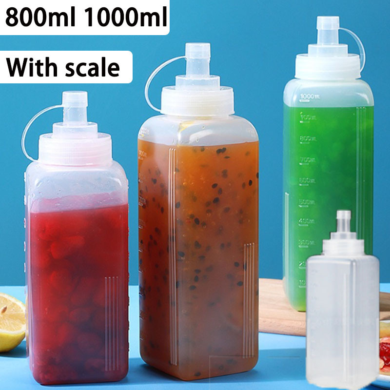 Clear Plastic Squeeze Sauce Bottle Jam Granule Syrup Passion Fruit Bottle Dispenser Botol Sos