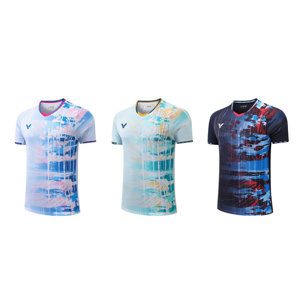 Lee Zii Jia Jersey OLYMPIC VICTOR Badminton Shirt Baju VICTOR Short Sleeveless Sukan Sport Ahsan Setiawan Baju 羽毛球衣服 维克多