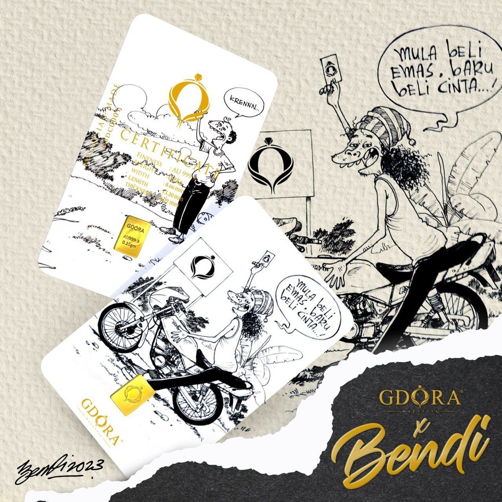 GDORA Gold Bar 0.25gram Kartunis_Bendi C 999.9