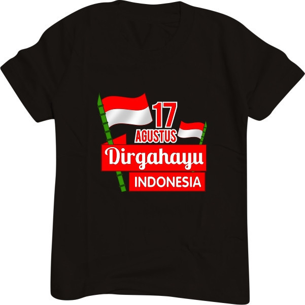 Crew T-ShirtAkd Kaos Cewe Cow HUT RI 80 17 AUGUST 1945 INDONESIA INDEPENDENCE Bamboo Dirgahayu Kaos Men's T-shirts Women