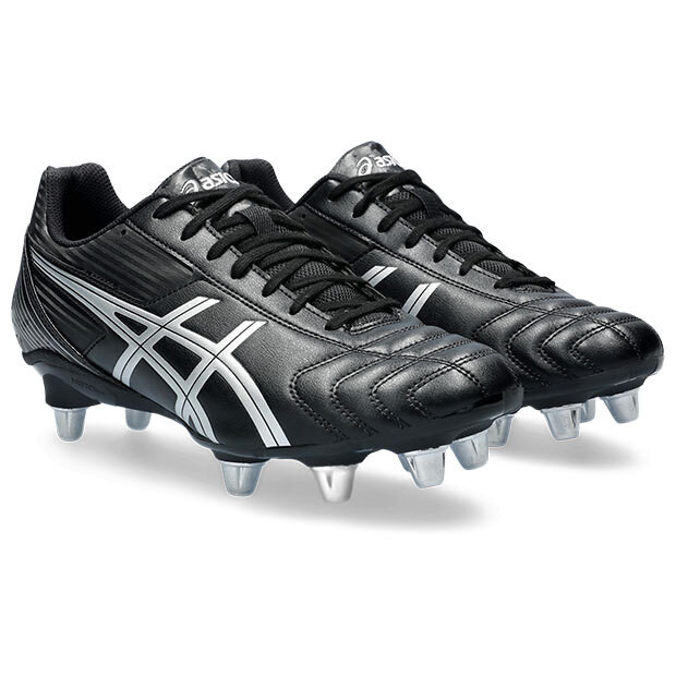 ASICS LETHAL TACKLE 3E "WIDE" P507Y.003 Black Pure Silver Rugby Cleats New