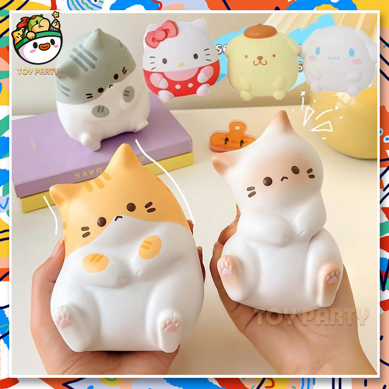 【⭐24h⭐Cat Toy】Cute Decompression Toy Coco Cat Pinch Music Slow Rebound Squeeze Toy Children'S Bedroom Office Desktop Cute Decoration Tricky Toy Cartoon Stress Relief Toys