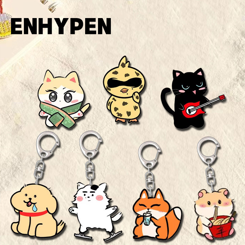 New Product Discount ENHYPEN Merchandise Keychain Park Seung-train Pendant Student Schoolbag Pendant School Season Gift for Friends Idol Merchandise