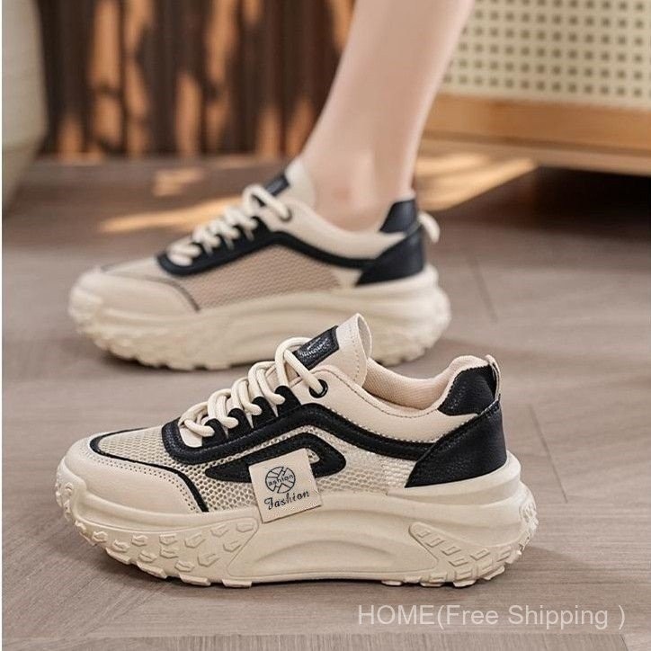 Foreign Trade Export Shoes Women's Breathable Mesh Shoes Height Increasing Summer Thin Shoes Versatile Platform Sports Casual Shoes