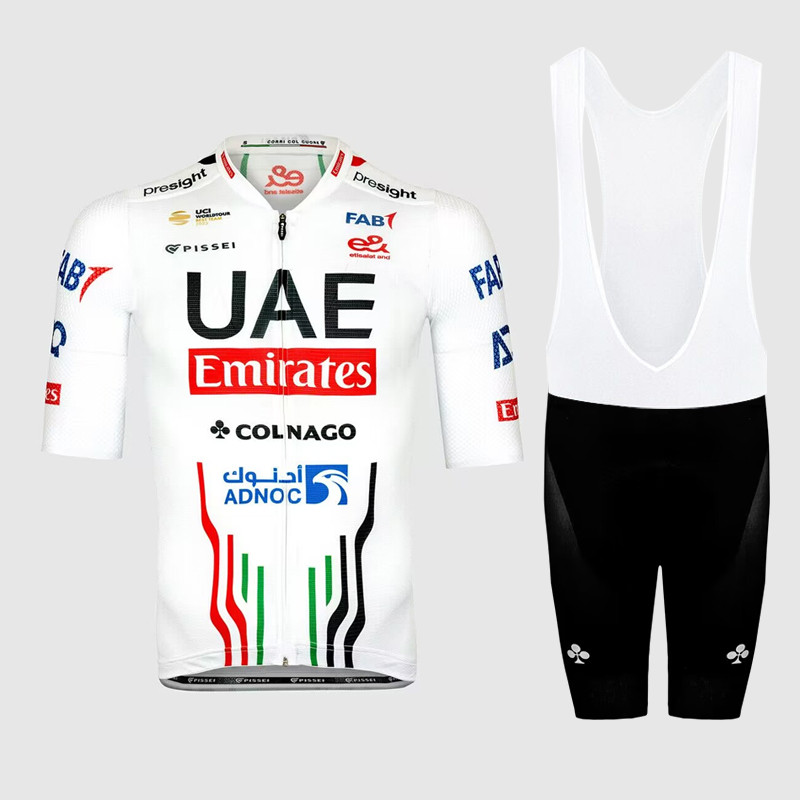 UAE Team Emirates Powerband Breathable Cycling Jersey Anti-Pilling Eco-Friendly Bike Clothing Top Road Team Bicycle Jersey