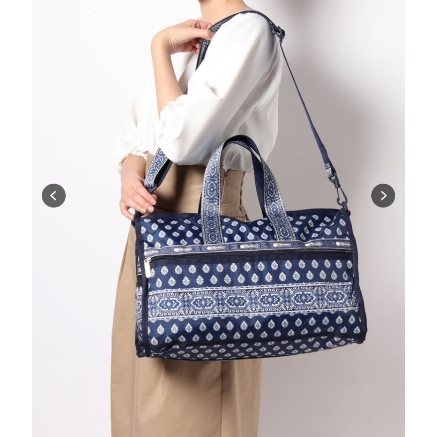 7184 Medium 7185 Large Travel Bag Handbag Crossbody Bag Cooperation Version Blue Bottom Diamond