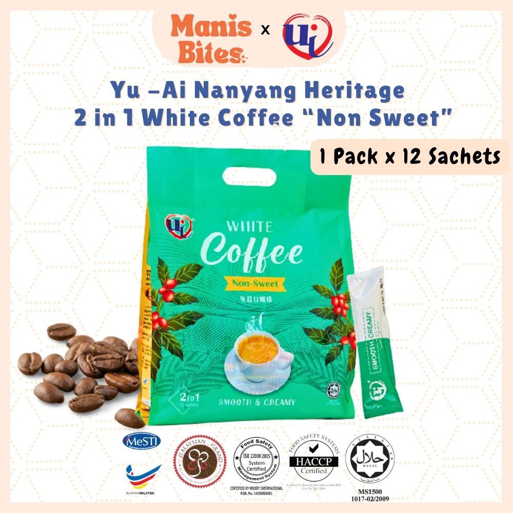 Yu-Ai Nanyang Heritage 2 in 1 White Coffee “Non Sweet” (1bag x 12sachets)