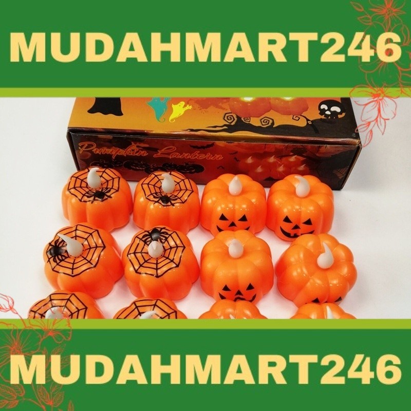 1pcs Halloween pumpkin lantern ghost festival decoration props led electronic candle light party luminous night ligh