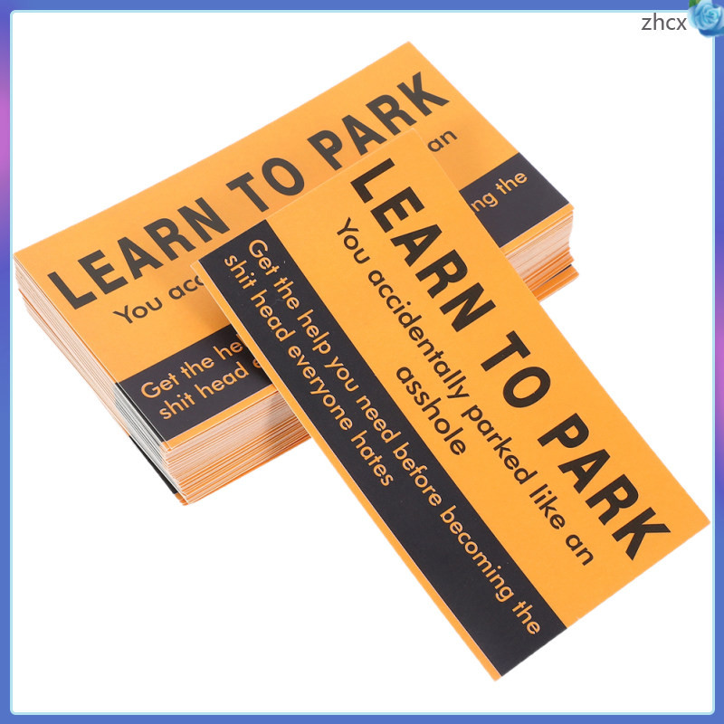 50 Pcs Sticker Parking Violation Card Bad Cards Funny Stickers You Suck Illegal Paper Temporary Notices zhihuicx