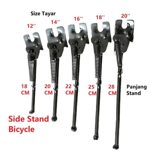 12" 14" 16" 18" 20" Side Kick Stand Parking stand Bicycle Stand BMX Stand Children Bike Side Stand Tongkat Basikal