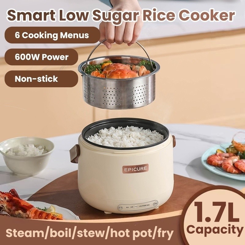 【In stock】Low-Sugar Non-Stick Cooker Dormitory Household Drain Water Reduced Sugar Sugar-Free Rice Cooker Electric Cooker Mini Rice Cooker rice cooker small mini periuk nasi periuk