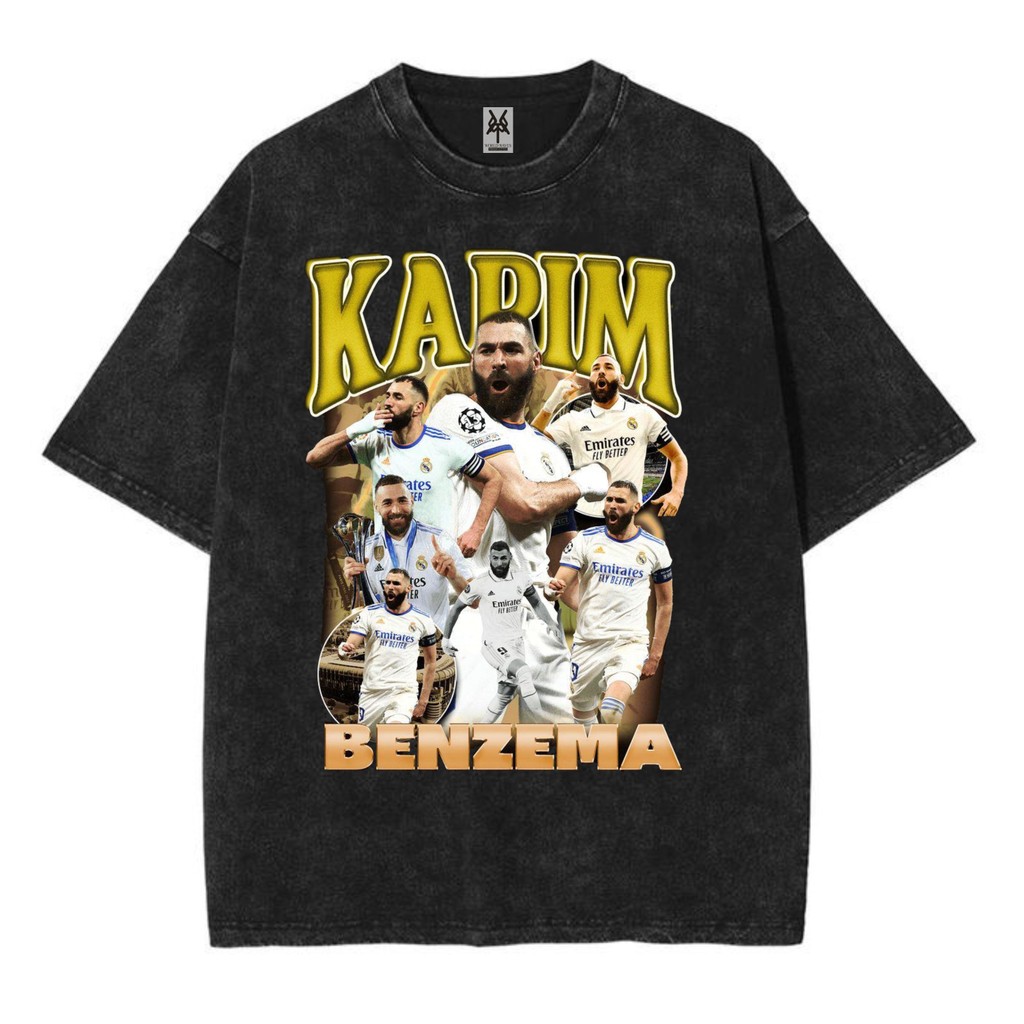 Karim Benzema washed washing vintage tee oversize T-Shirt