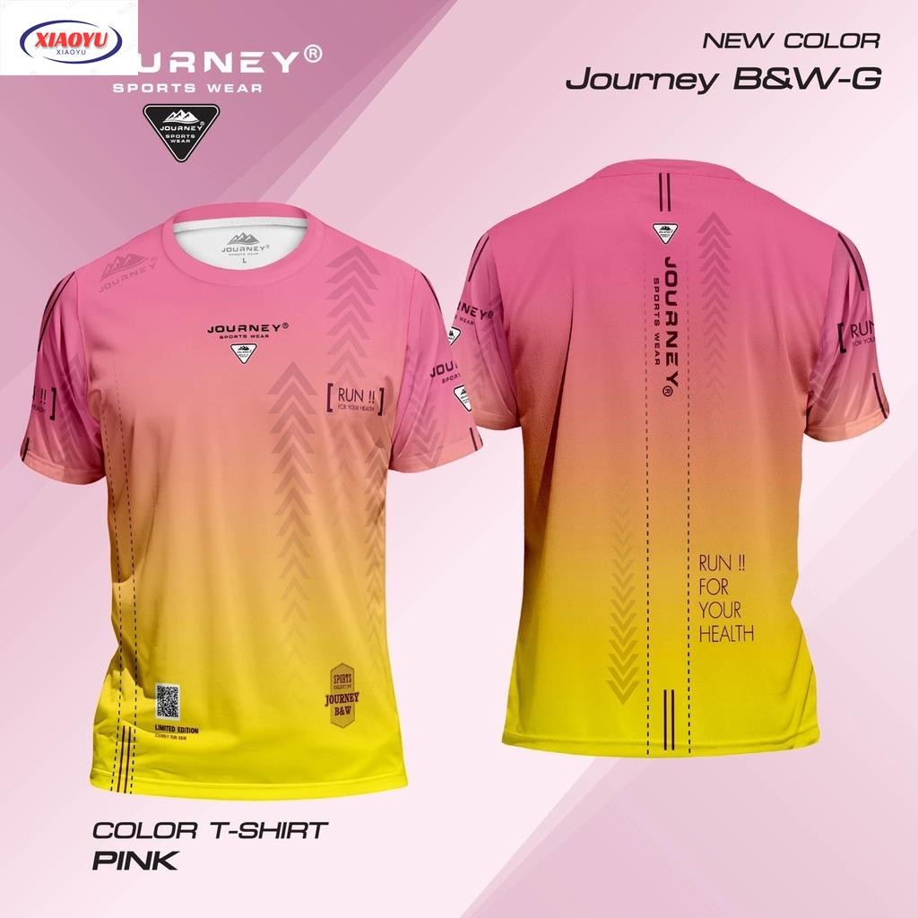 Ready Stock Jersey Journey Men's and women's sports shirt (JBW Summer print shirt) for running, exercising, microsport fabric. Lightweight, breathable, printed