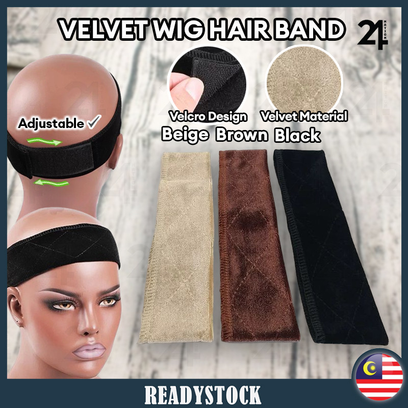 Velvet Wig Elastic Hair Band Fixed Wig Grip Band Adjustable Lace Headband Hairband Fix Scarf 天鹅绒假发发带