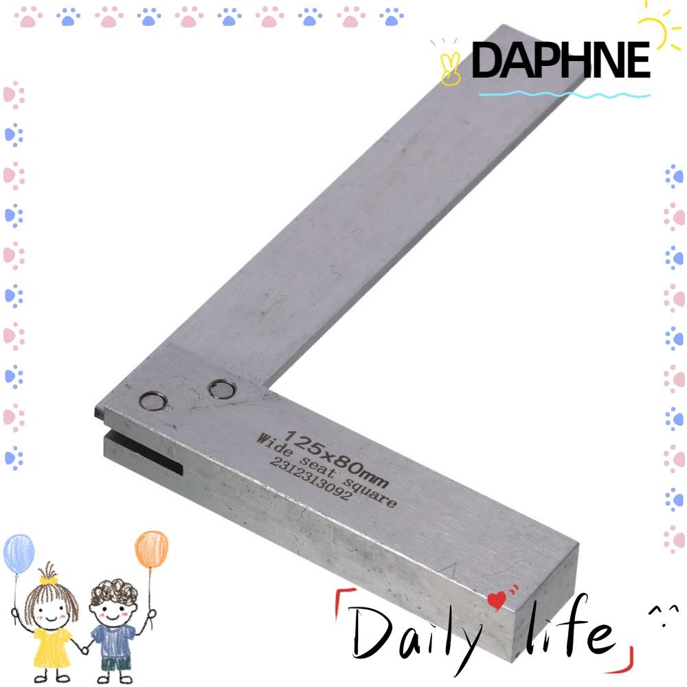 DAPHNE-HOME L-shaped Angle Ruler, L-Square Silver Carbon Steel Right Angle Ruler, Durable 90 Degree Carbon Steel Woodworking Crutch Ruler Worker