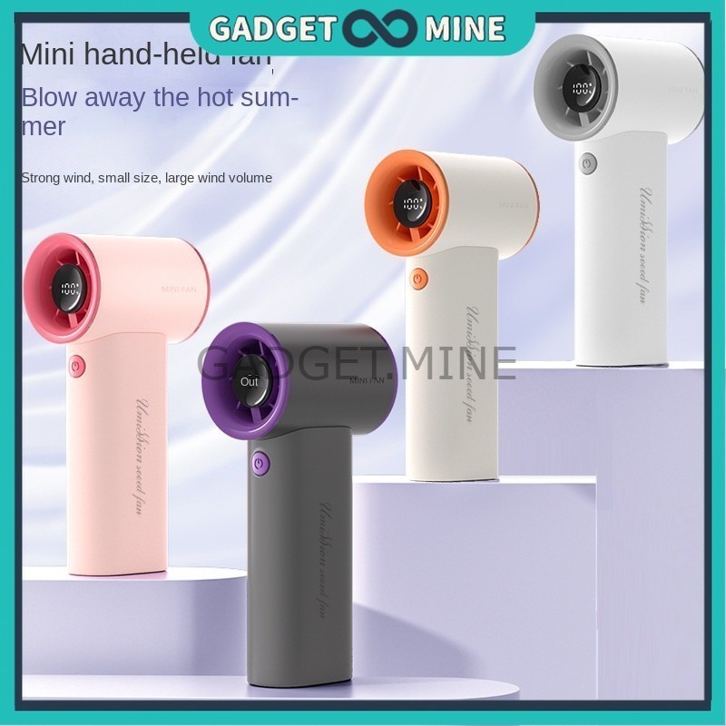 Kipas Turbo Kelajuan Tinggi 199-Gear Paparan Digital Kipas Turbo Mini Kipas Pegang Tangan Mini Angin Kencang
