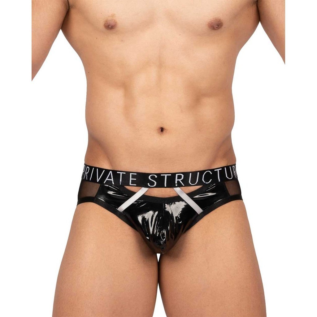 Private Structure Men Underwear Alpha Low Waist Harness Mini - Shades of Black [4416]