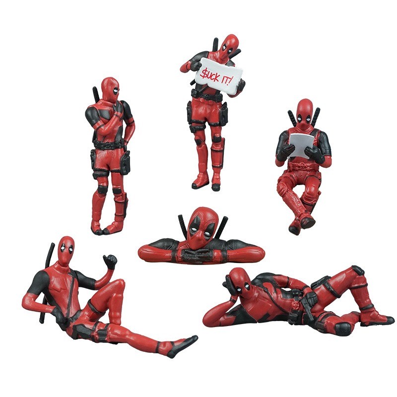 Deadpool 3 Action Figure Sitting Lying Posture Model Anime Mini Doll Decoration Collection Figurine Toy