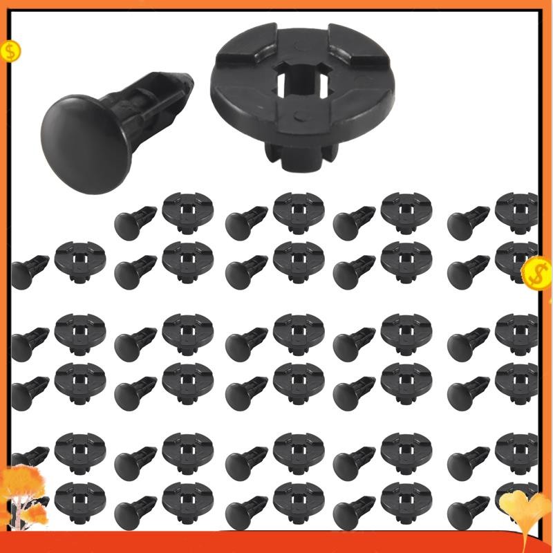 30 pieces Plastic Parts 8 mm Black Hole Bumper Rivet Clip Closure