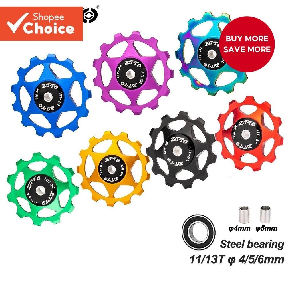 Must Quality ZTTO MTB 11T 13T CNC Bicycle Rear Derailleur Jocke y Wheel Steel Bearing Pulley AL7075 Road Bike Guide R... - Image 2