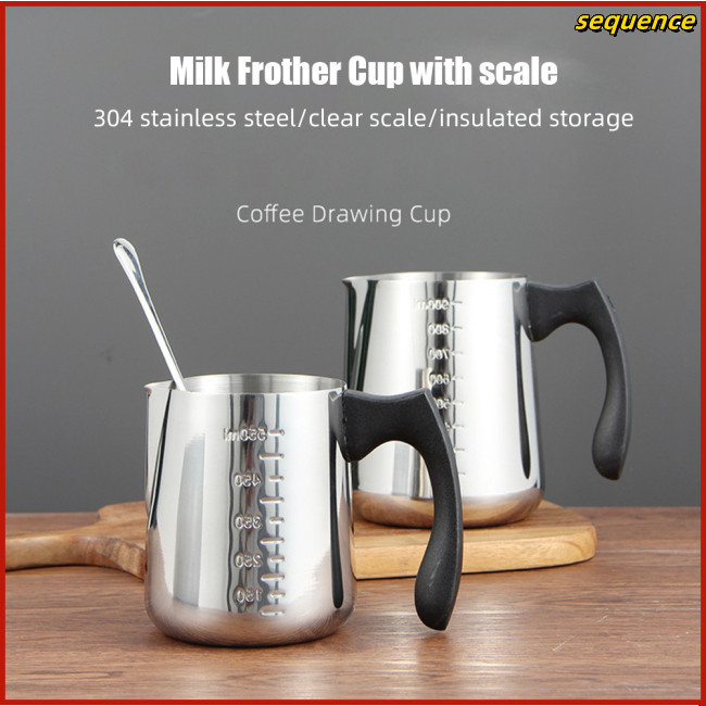 Se Milk Frother Cup 304 Stainless Steel Milk Frothing Pitcher Milk Coffee Cappuccino Latte Art Espresso Machine