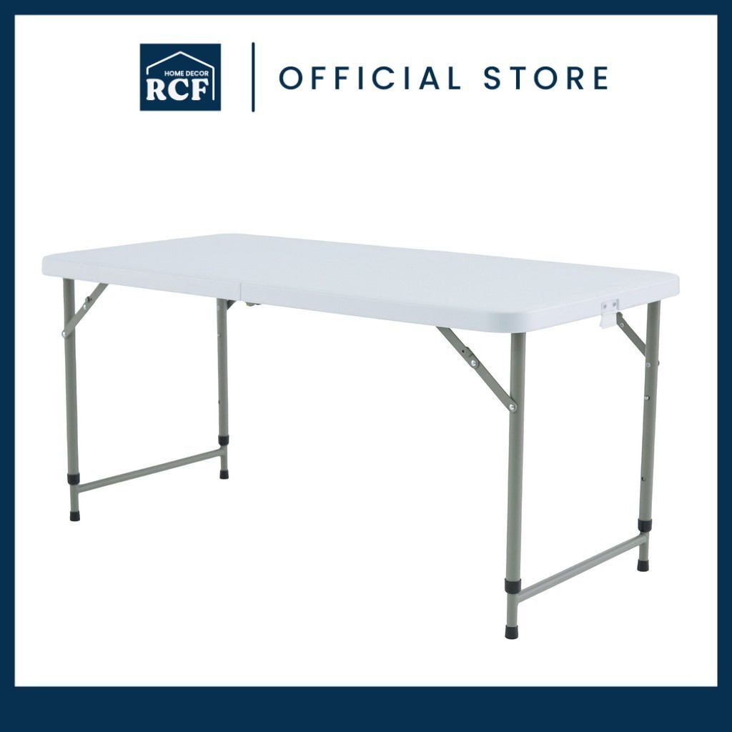 4FT Rectangular HDPE Folding In Half Banquet Table With 25MM Metal Leg | 4FT Meja Bankuet Lipat Separuh Segi Empat