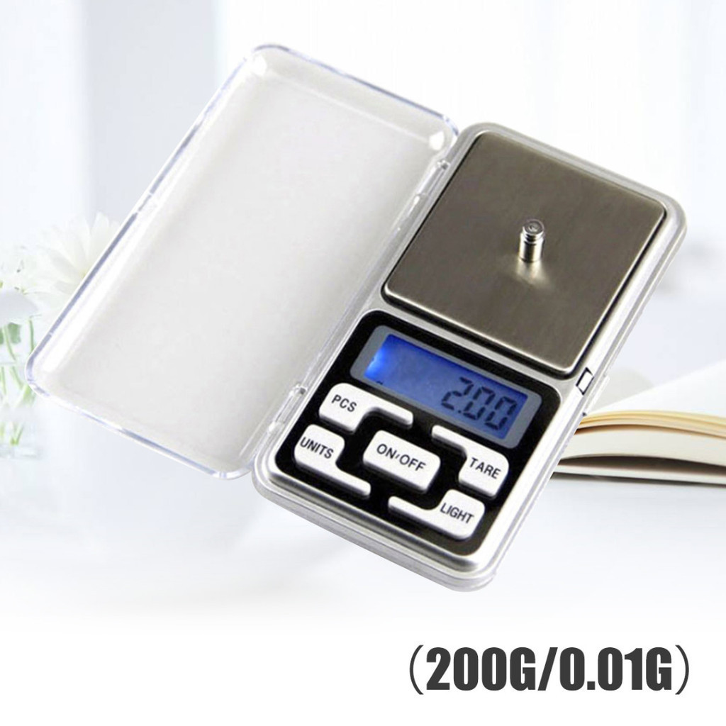 Mini Digital Pocket Weighing Scales 0.01 g to 200g Lab Drug Herb Gold Jewelry