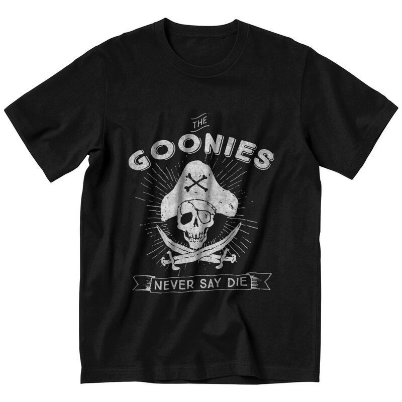 The Goonies Vintage T Shirt Men Cotton Tshirt Awesome Tee Tops Short Sleeved Comedy Film Skull Pirate T-shirt Clothing Merch