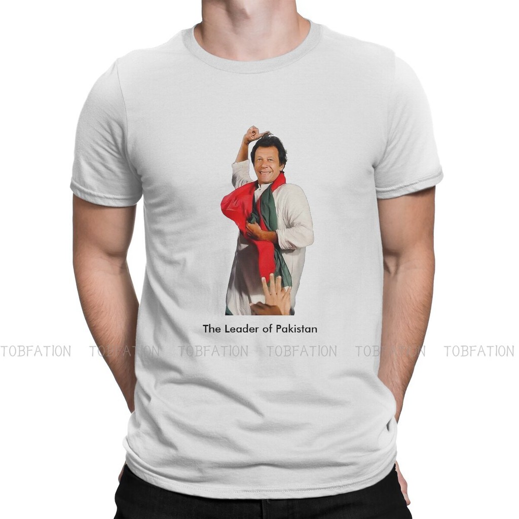 The Leader Graphic TShirt Imran Khan Pti Merchandise Pakistan Printing Tops Casual T Shirt Men Tee Unique Gift Clothes