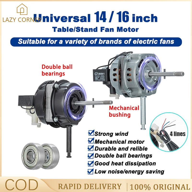 Dual Bearing⚡ Universal Fan Motor 16/18" Table Fan Motor Stand Midea Elba Fan Motor Motor Kipas Isonic