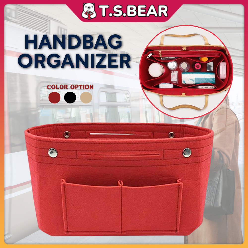 Felt Insert Bag Women Bag Organizer Handbag Inner Pocket Purse Organizer Cosmetic Storage Large Capacity Storage Bag L40